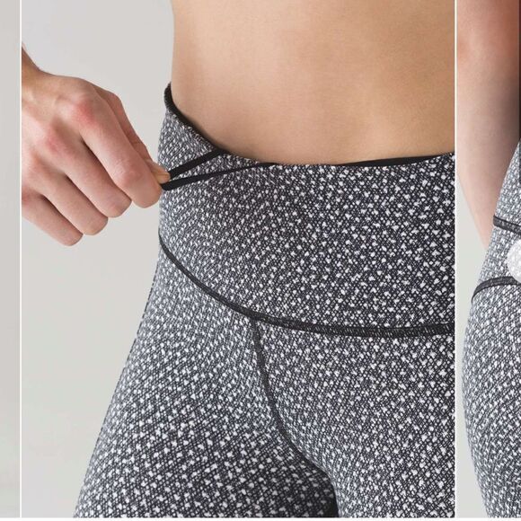 Lululemon Hit It 7/8 Tight 25" Frozen Fizz White Black / Black Size 4 - Picture 4 of 15